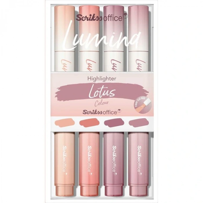 SCRIKSS OFFICE LUMINA FOSFORLU KALEM LOTUS COLOR SET 4LÜ