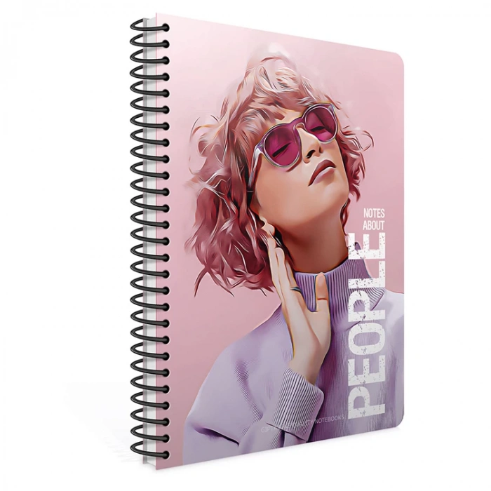 GIPTA PEOPLE SPİRALLİ SERT KAPAK 17x24 120YP.KARELİ DEFTER