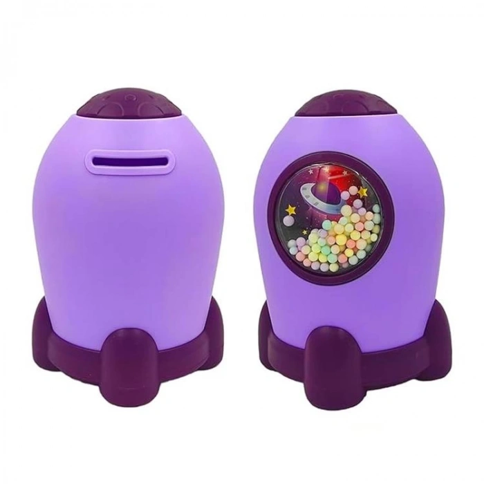 XIAOLINGJING S-271 PLASTİK UZAY MEKİĞİ ŞİFRELİ KUMBARA 15 CM