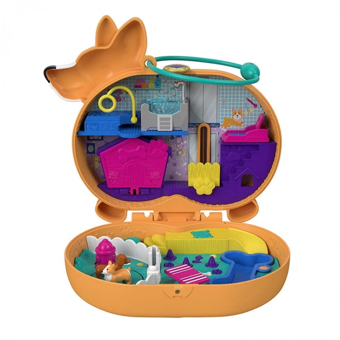 MATTEL FRY35/ GTN13 POLLY POCKET VE MACERALARI OYUN SETLERİ CORGI CUDDLES