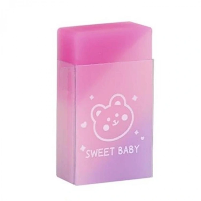 MİKRO E2205 RAINBOW ECO PVC KILIFLI DİKDÖRTGEN SİLGİ - TEKLİ