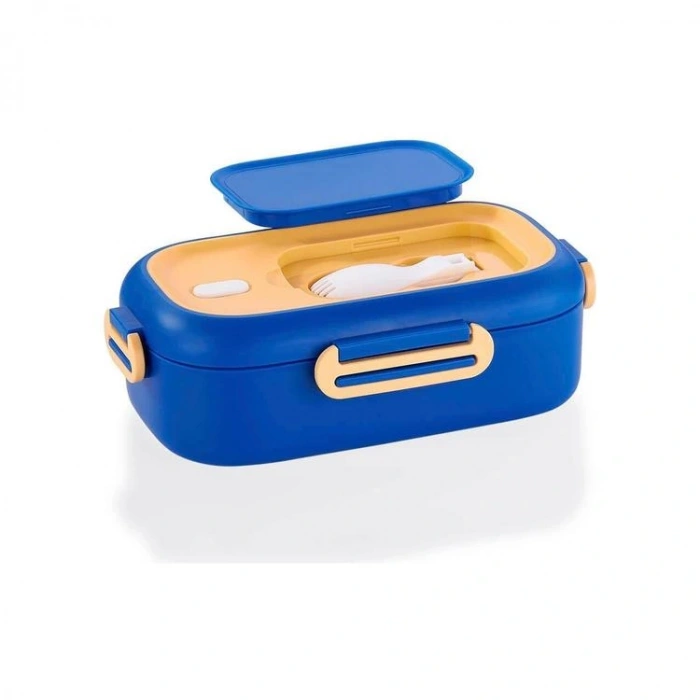 VAGONLIFE BL2106 PASLANMAZ ÇELİK YEMEK KABI - LUNCH BOX 2 BÖLMELİ 550 ML MAVİ