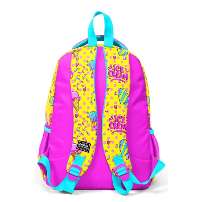 CORAL HIGH 23645 KIDS MIXED DONDURMA DESENLİ ÜÇ BÖLMELİ OKUL SIRT ÇANTASI