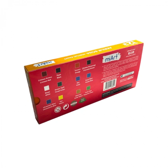 MİART 12Lİ AKRİLİK BOYA SETİ 15ML