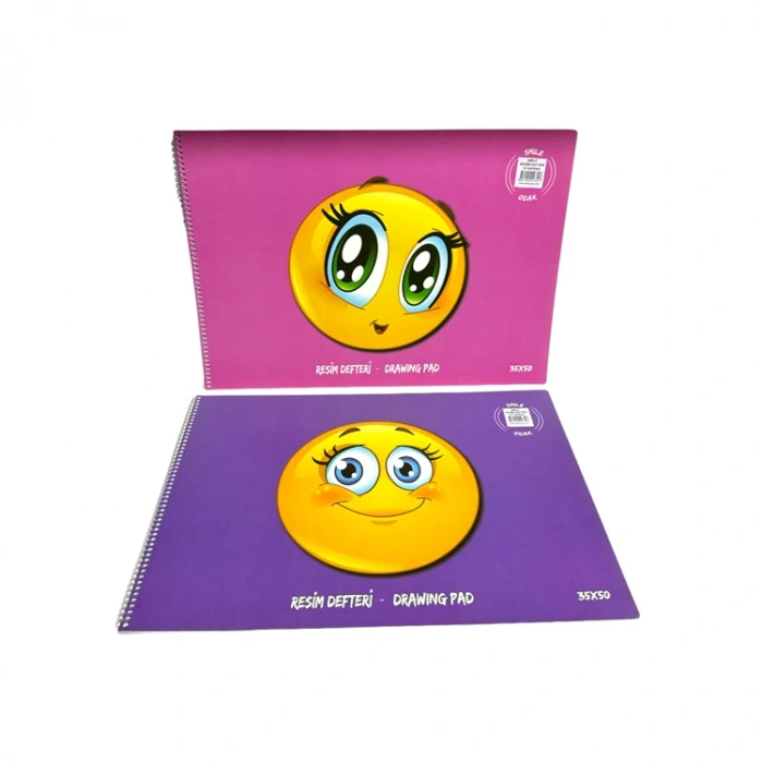 ODAK 008585 35X50 SPİRALLİ PP KAPAK 15 YP SMILE RESİM DEFTERİ