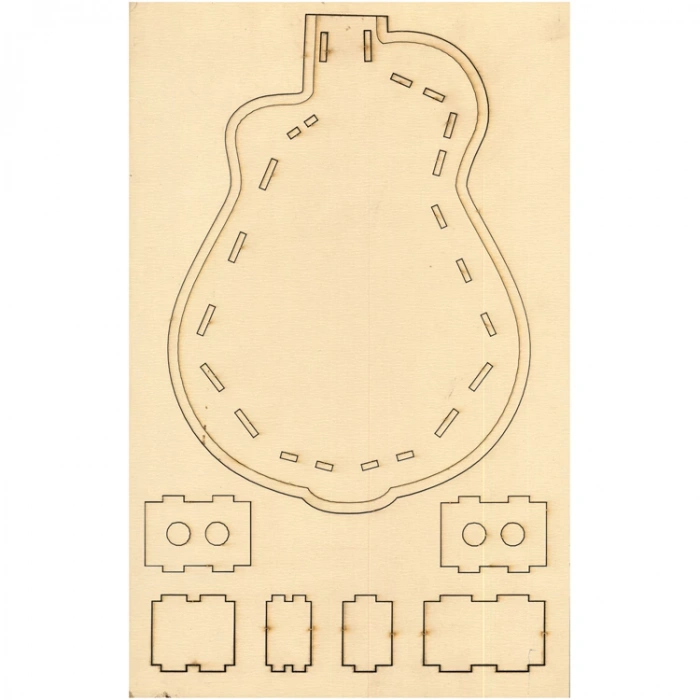 KUMTOYS AHŞAP TOM-3051 AHŞAP GİTAR PUZZLE 21X33