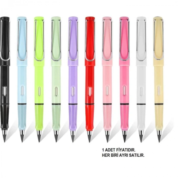 TEKNOPOİNT BİTMEYEN KAPAKLI KURŞUN KALEM SİYAH - TEKLİ