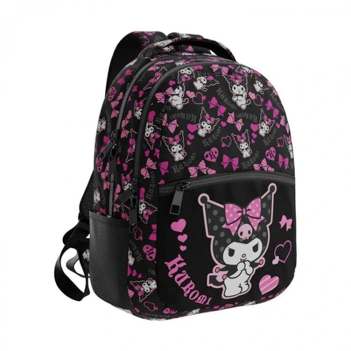 TMN 615540 KUROMİ GÖRSELLİ OKUL SIRT ÇANTASI 3146 PEMBE SİYAH