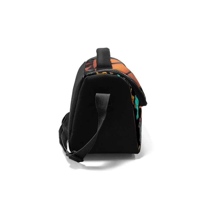 CORAL HIGH 11809 KIDS SİYAH BASKETBOL TOPU DESENLİ THERMO BESLENME ÇANTASI