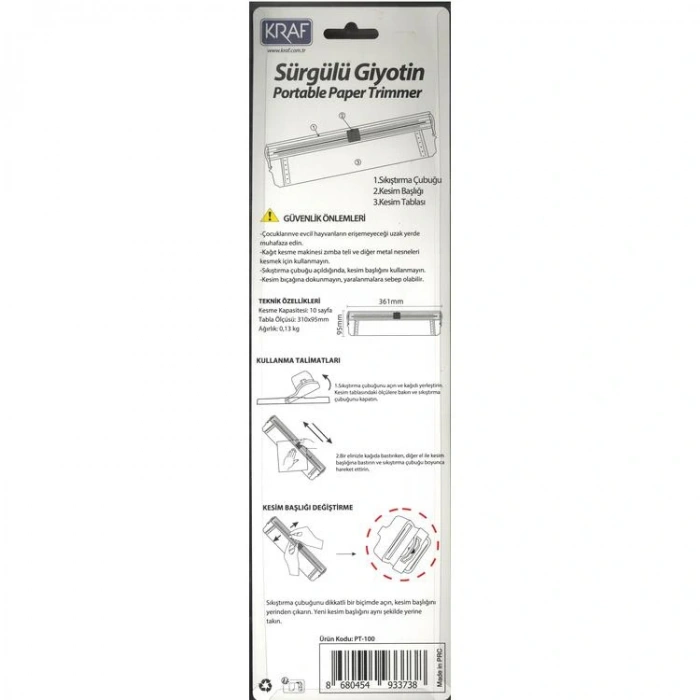 KRAF  PT-100  A4 SÜRGÜLÜ GİYOTİN