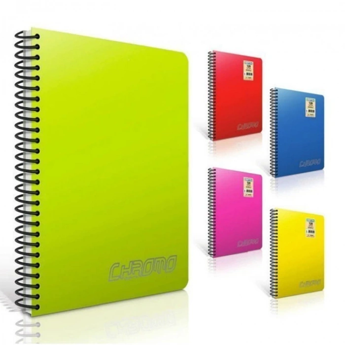 GIPTA CHROM-O SPİRALLİ PP. KAPAK A4 200YP. ÇİZGİLİ DEFTER