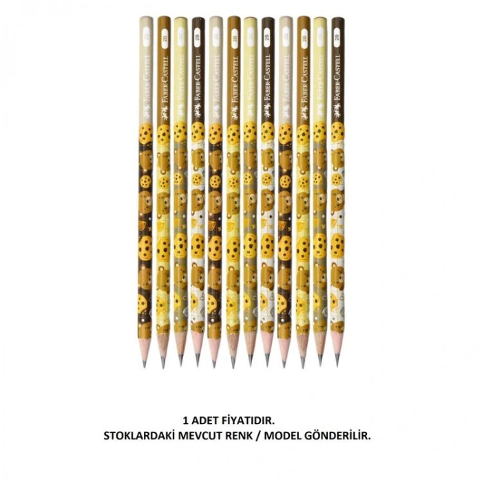 FABER CASTELL SEVİMLİ AYICIKLAR KURŞUN KALEM DİNAMİK 2B 5244000071 - TEKLİ