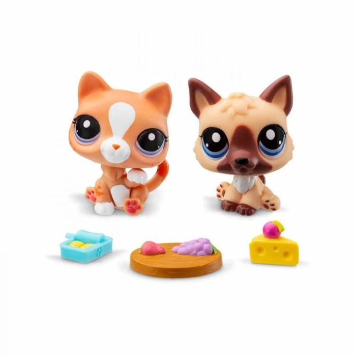 HASBRO 232ES 526 00506 LITTLES PET SHOP PET PAİRS 2Lİ SET KÖPEK VE KEDİ  4+