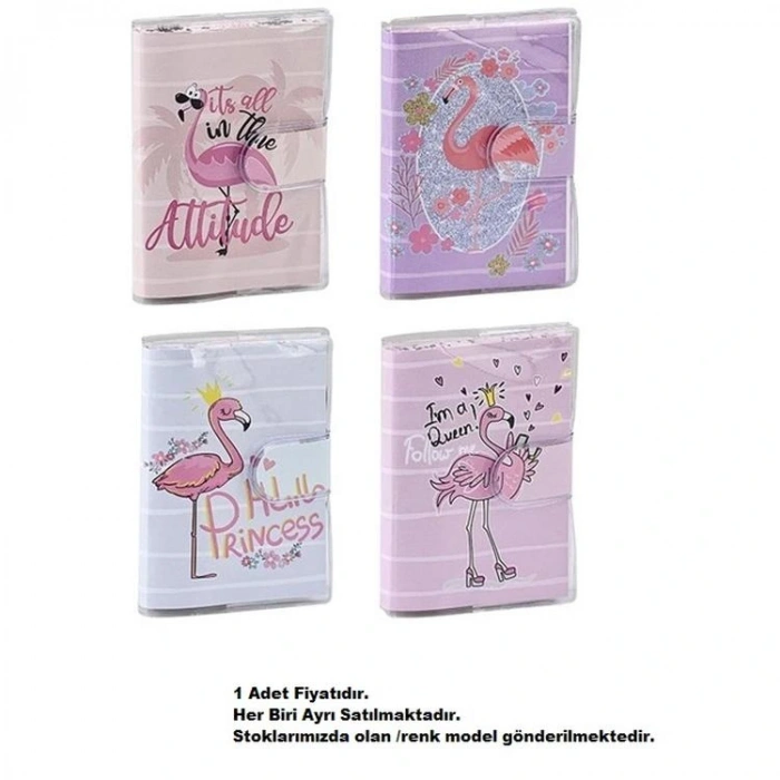 MİKRO NT-106 FLAMINGO PVC KAPAKLI CIRTLI ÇİZGİLİ NOT DEFTERİ