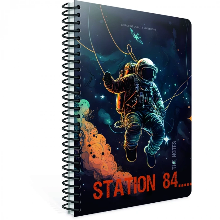 GIPTA STATION SPİRALLİ KARTON KAPAK A4 80YP. KARELİ  DEFTER