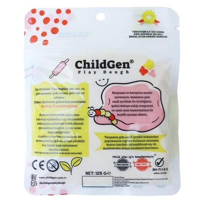 CHILDGEN PLAY DOUGH - OYUN HAMURU POŞETLİ 125gr. BEYAZ
