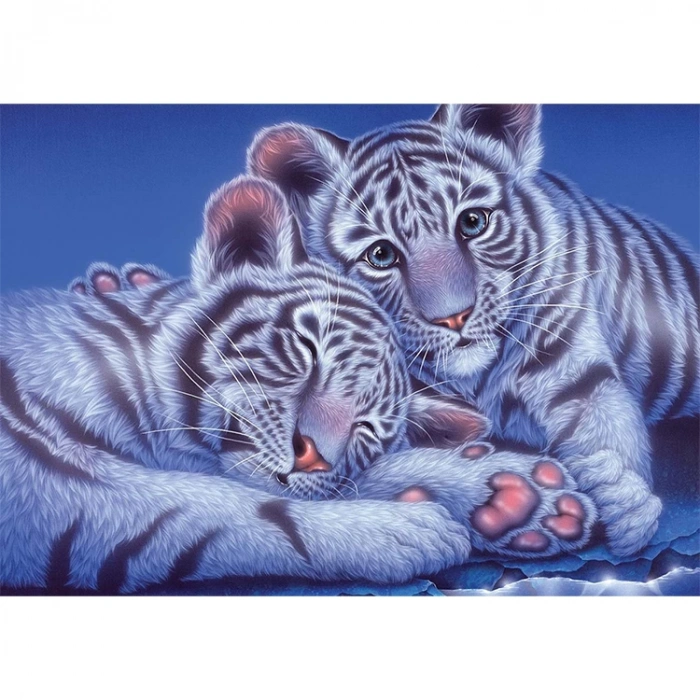 KS GAMES 24008 TWO TIGER BABYS 48x34cm YAPBOZ/PUZZLE 200 PARÇA