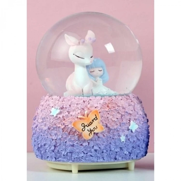 CEREN HDY0186 ORTA BOY HEDİYELİK MÜZİKLİ IŞIKLI KAR ATAN KAR KÜRESİ (PİLLİ) GUARD YOU