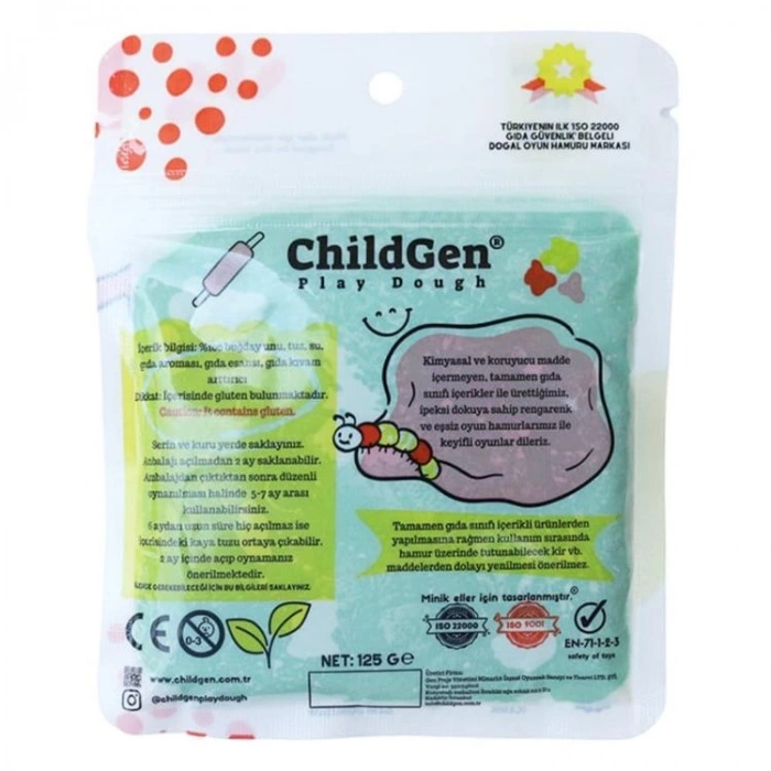 CHILDGEN PLAY DOUGH - OYUN HAMURU POŞETLİ 125gr. YEŞİL