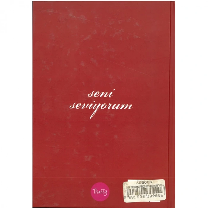 TRUFFY 309006 14x20cm SERT KAPAK ÇİZGİSİZ DEFTER 96 YP. - SENİ SEVİYORUM