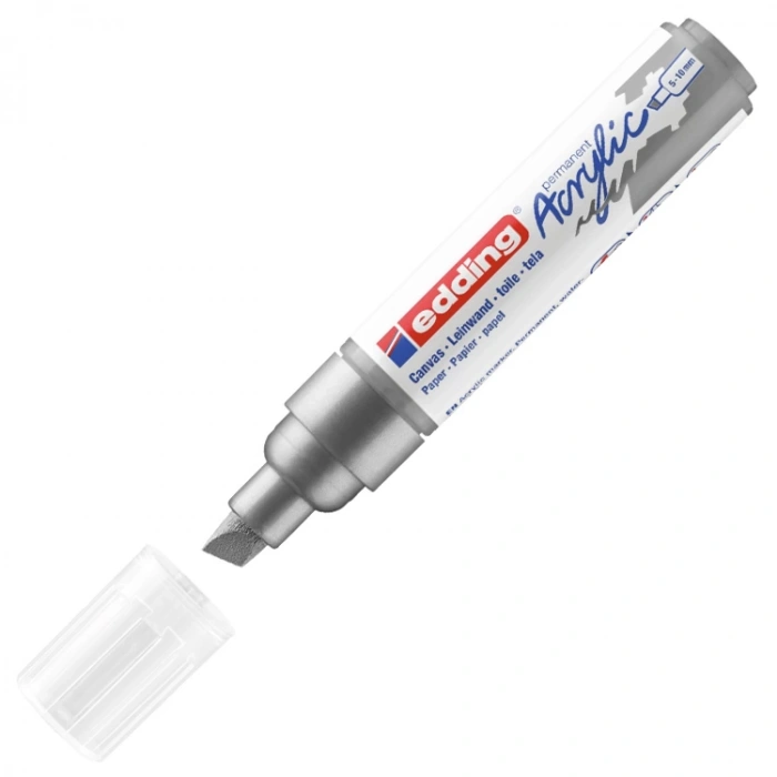 EDDING 5000 NO:923 AKRİLİK KALEM KALIN UÇLU 5-10mm KESİK UÇ GÜMÜŞ