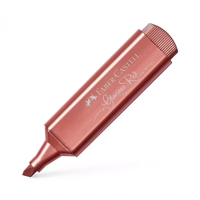 FABER CASTELL  FOSFORLU KALEM METALİK RED 1546