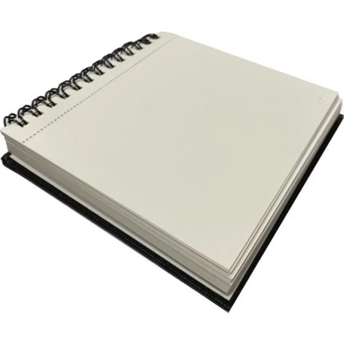 ALEX ALX-9997 12x12 ESKİZ DEFTERİ YAN SPİRALLİ SİYAH SERT KAPAK 120GR.70YP. SKETCHBOOK
