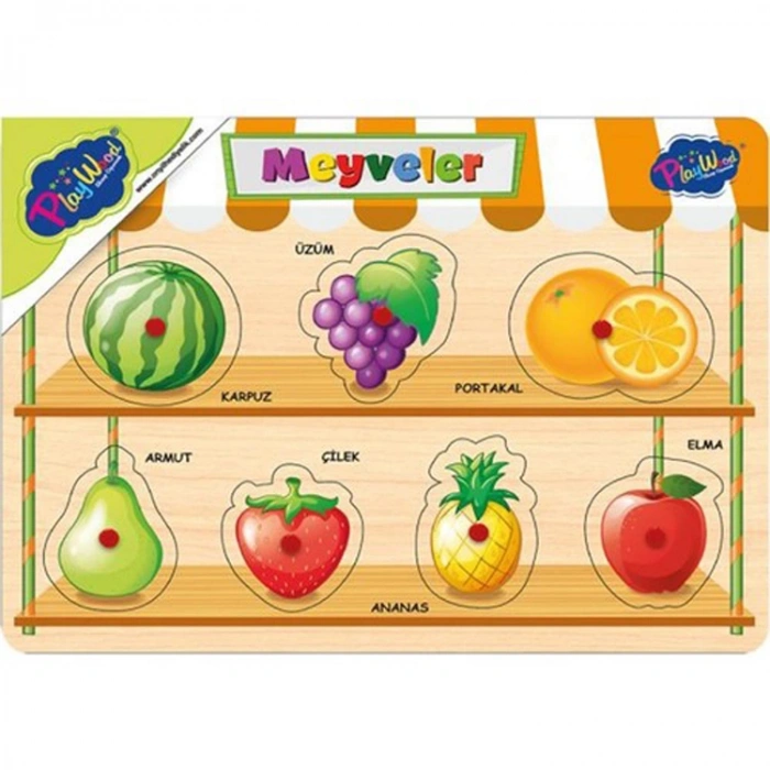 PLAYWOOD ONY-302-303 TUTMALI SEBZELER VE MEYVELER EŞLEŞTİRMELİ PUZZLE