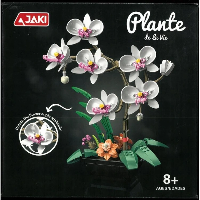 VAGONLIFE JAKI JK29012 BEYAZ ORKİDE SAKSIDA 581 PARÇA BLOCK OYUNCAK 8+