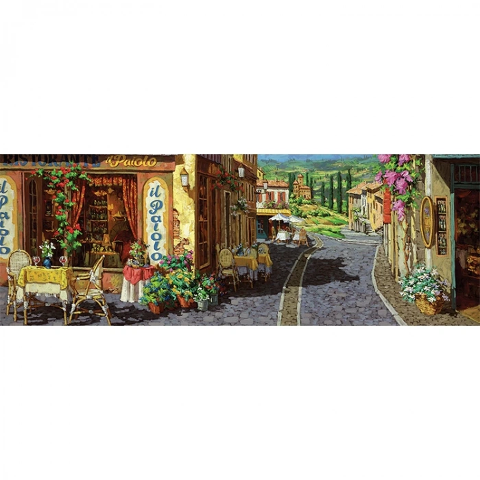 KS GAMES 21006 RISTIRANTE II PAIOLO 96x34cm PANORAMA YAPBOZ/PUZZLE 1000 PARÇA