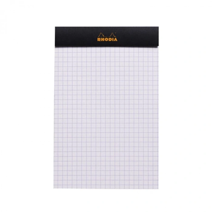 RHODIA R142009 110x170mm KARELİ BLOKNOT SİYAH KAPAK 80 YP.