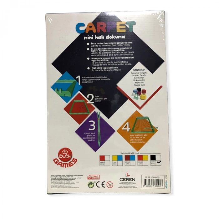 BU-BU GAMES CARPET BENİM HALIM -MİNİ HALI DOKUMA TEZGAHI BUBU-GM0051