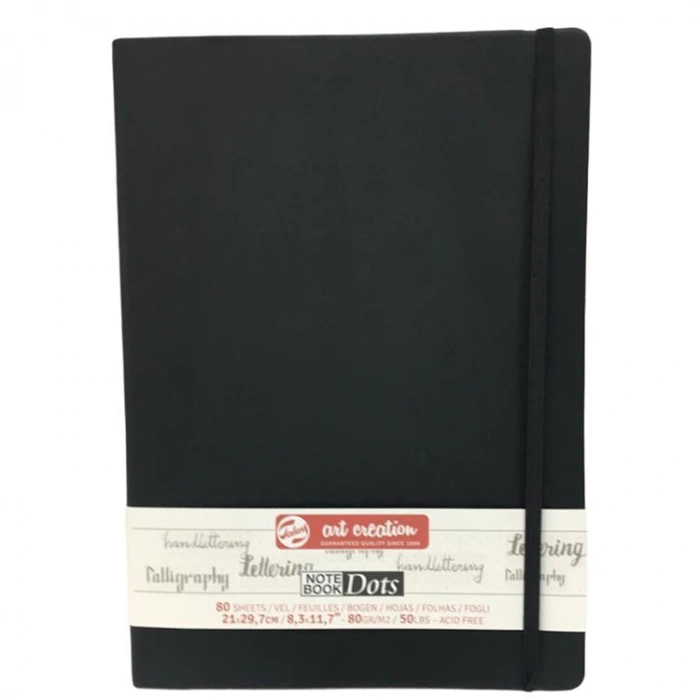 TALENS ART CREATION  DOT-BOOK RT9314403 21x29.7 NOKTALI DEFTER SİYAH KAPAK 80 YP.