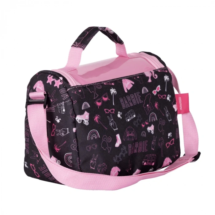 TMN 592891 BARBIE OMUZ ASKILI TEK GÖZLÜ BESLENME ÇANTASI 2702 PEMBE-SİYAH