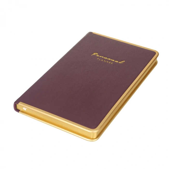 VICTORIAS JOURNALS MONACO 0226 VEGAN DERİ SERT KAPAK 13x21 100gr.160 SYF. PLANNER ÇİZGİLİ DEFTER GÜL KURUSU