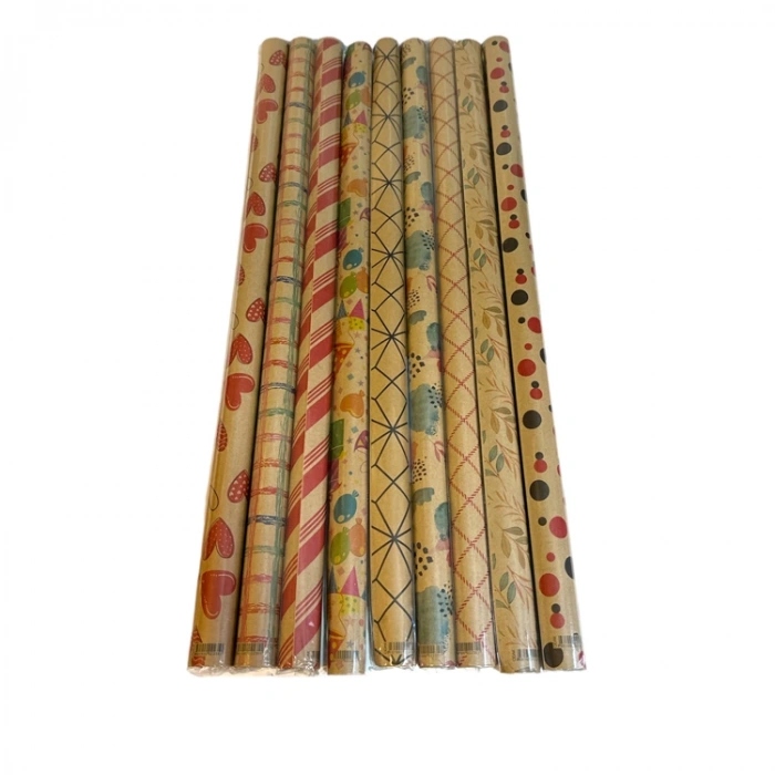 ODAK TEKLİ RULO KRAFT AMBALAJ KAĞIDI 70X100 DESENLİ