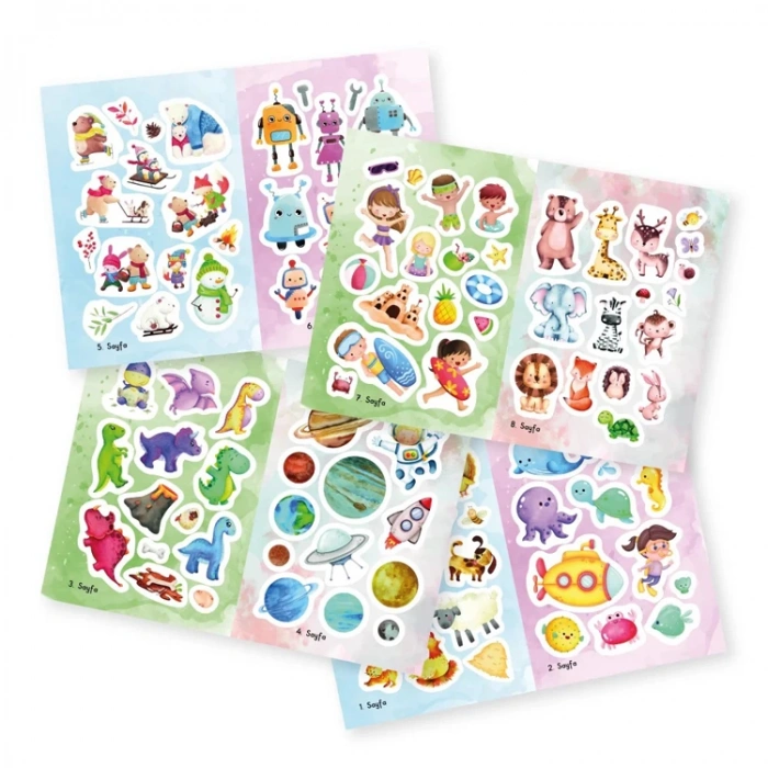 YÜKSELEN ZEKA - TÜKENMEYEN STICKER KİTABIM (100+TEKRAR TEKRAR KULLANILABİLEN STICKER)