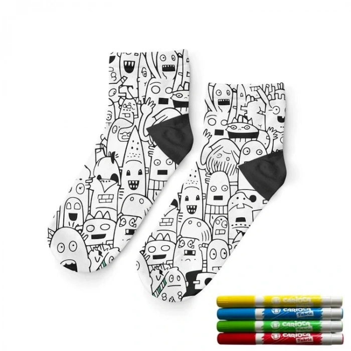 OGOBONGO 22020 MONSTER DİJİTAL BASKILI PATİK BOYAMA ÇORAP