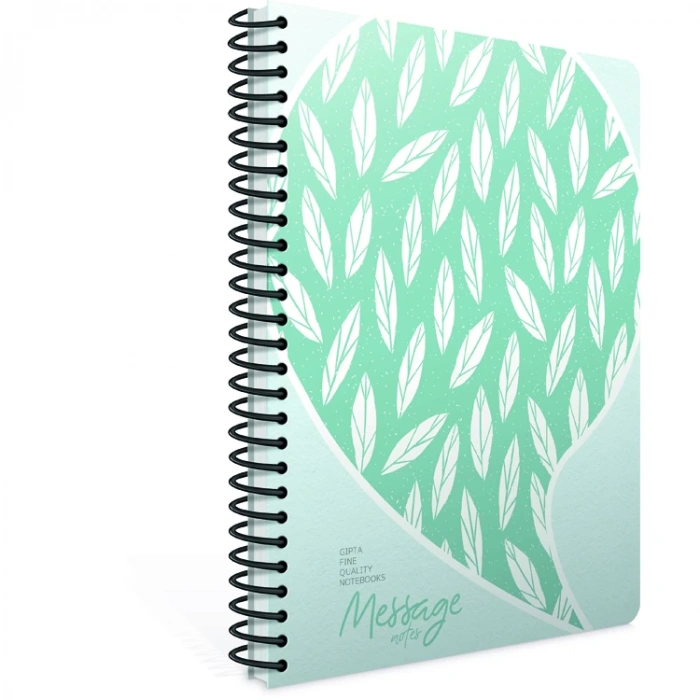 GIPTA MESSAGE NOTES SPİRALLİ SERT KAPAK DEFTER 17x24 120YP. KARELİ