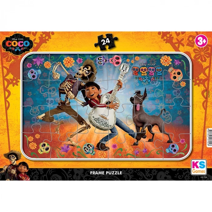 KS GAMES CO 704 DISNEY PIXAR COCO FRAME YAPBOZ/PUZZLE 24 PARÇA  3+