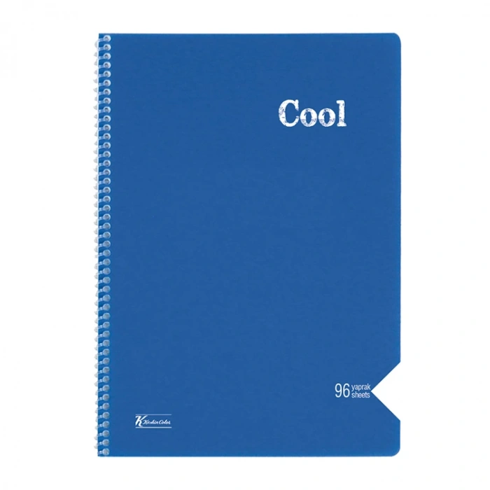 KESKİN COOL PP KAPAK SPİRALLİ DEFTER A4 96 YP. ÇİZGİSİZ