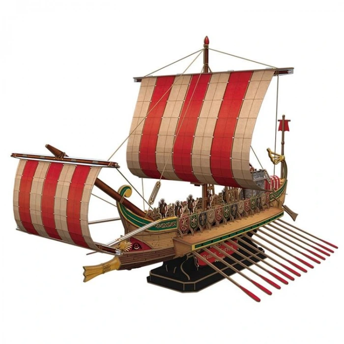 NECOTOYS T4037H CUBICFUN ANTİK ROMA SAVAŞ GEMİSİ 3D PUZZLE 218 PARÇA