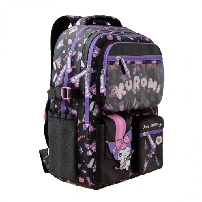 TMN 3222 KUROMİ 5 BÖLMELİ OKUL ÇANTASI SİYAH