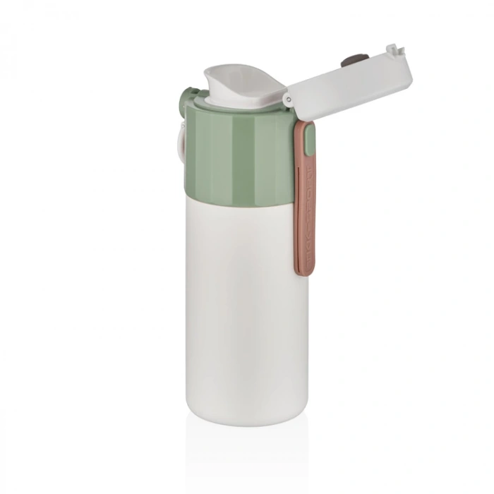 VAGONLİFE TKK ÇELİK TERMOS BEYAZ-YEŞİL 450ML T2007