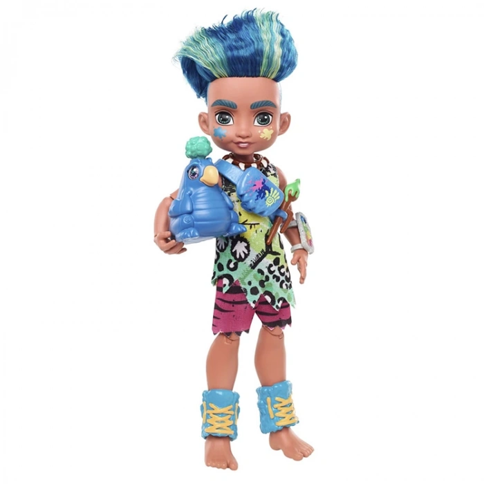 CAVE CLUB BEBEKLERİ MAVİ SAÇLI SLATE BEBEK VE TAGGY OYUN SETİ MTL-GNL82/ GNL87