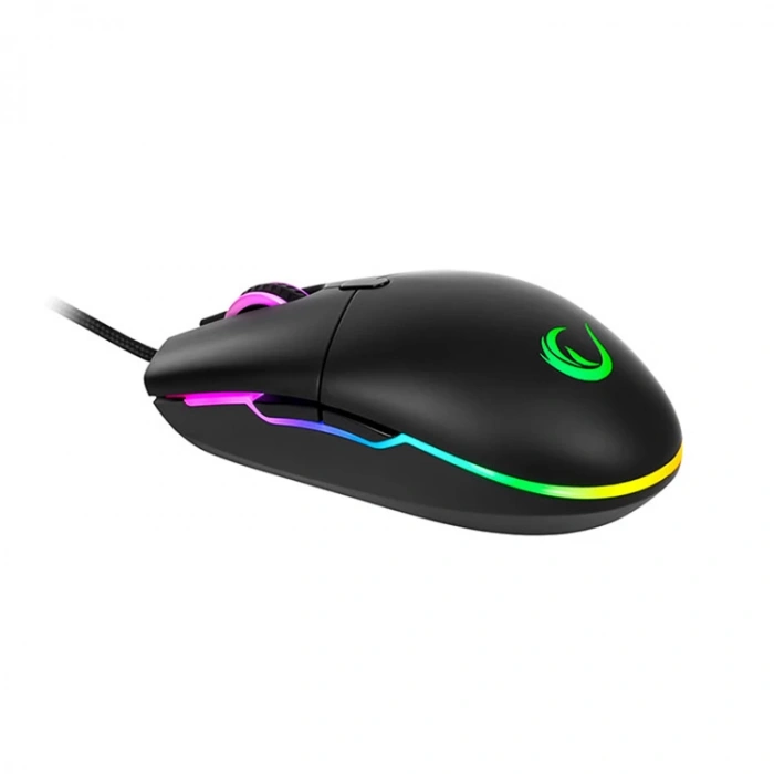 RAMPAGE SMX-R63 GLORY USB SİYAH RGB IŞIKLI 6400 DPI KABLOLU GAMING MOUSE
