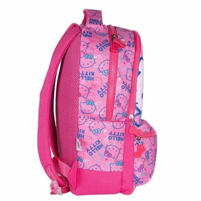 TMN 591632 HELLO KITTY GÖRSELLİ 3 BÖLMELİ OKUL SIRT ÇANTASI 2721 PEMBE