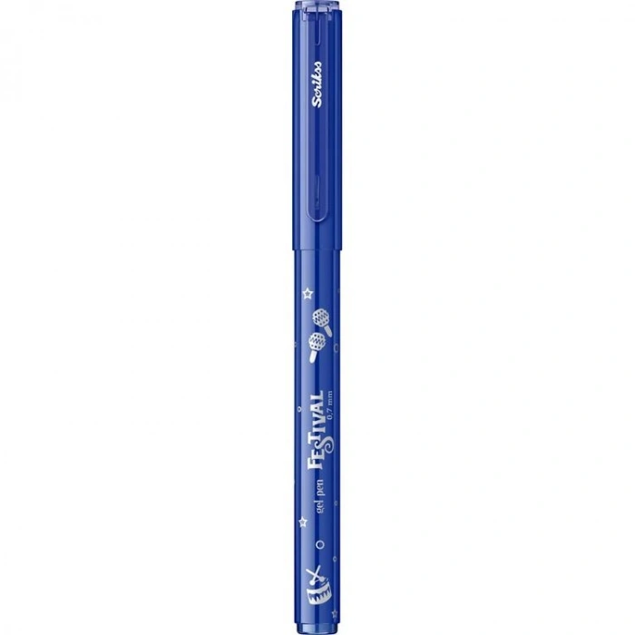 SCRIKSS FESTİVAL VİVİD GÖVDELİ JEL KALEM TÜKENMEZ KALEM 0.7 LACİVERT
