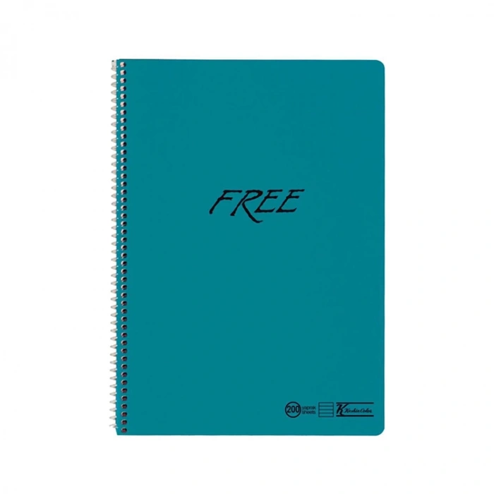 KESKİN FREE PP KAPAK SPİRALLİ DEFTER A4 200 YP.ÇİZGİLİ