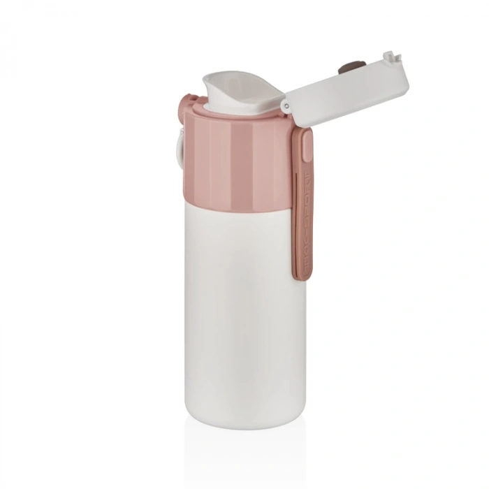 VAGONLİFE TKK ÇELİK TERMOS BEYAZ-PEMBE 450ML T2007